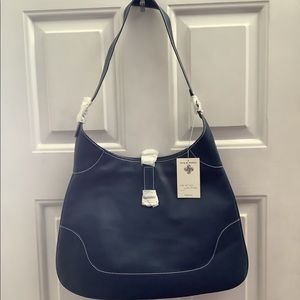Camrose & Kross Navy Blue Leather Bag
